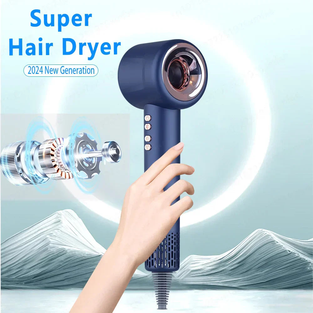 2024 Professional Leafless Negative Ion Hair Dryer