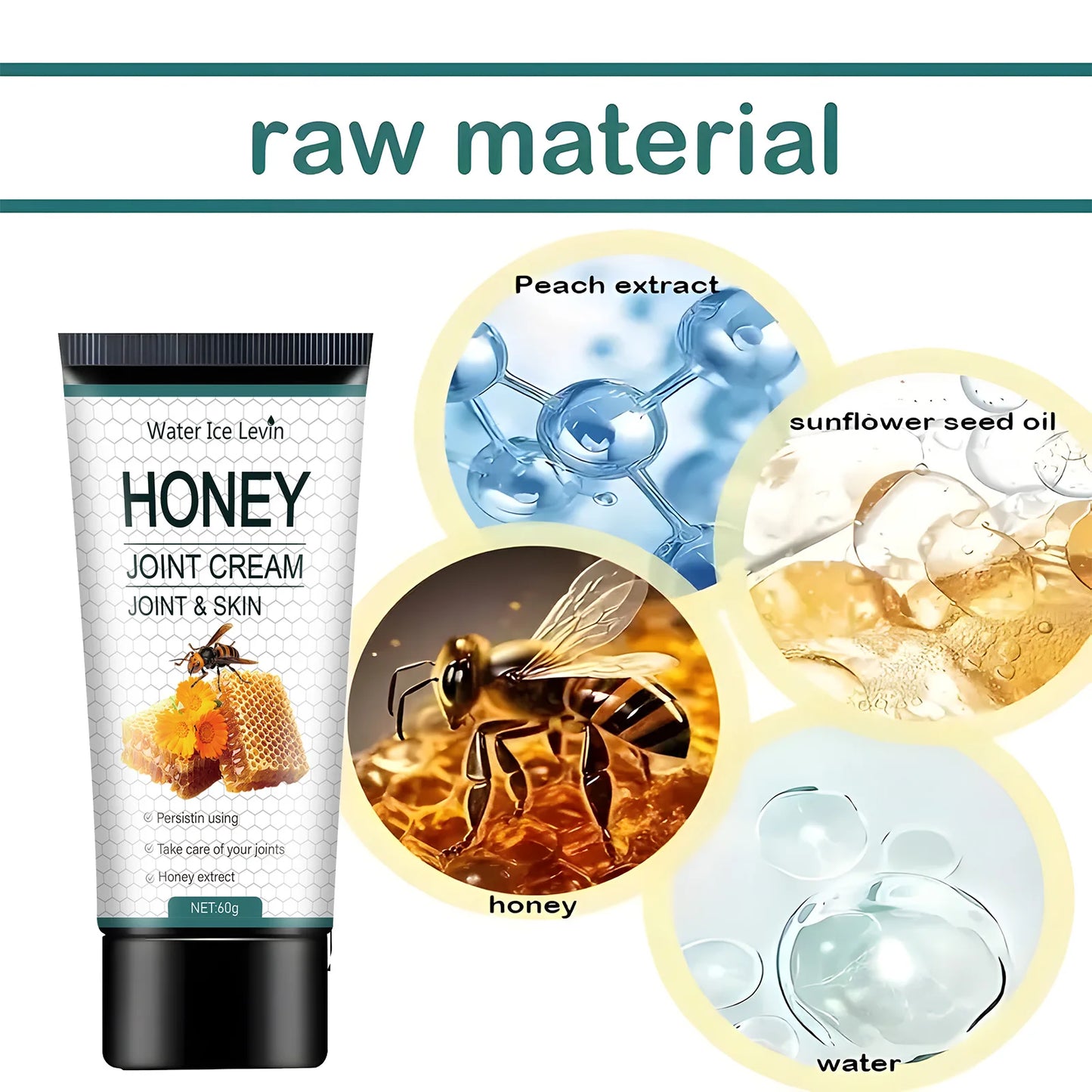 „Bičių nuodų“ sąnarių kremas – hipoalerginis raminamasis drėkinamasis losjonas, 