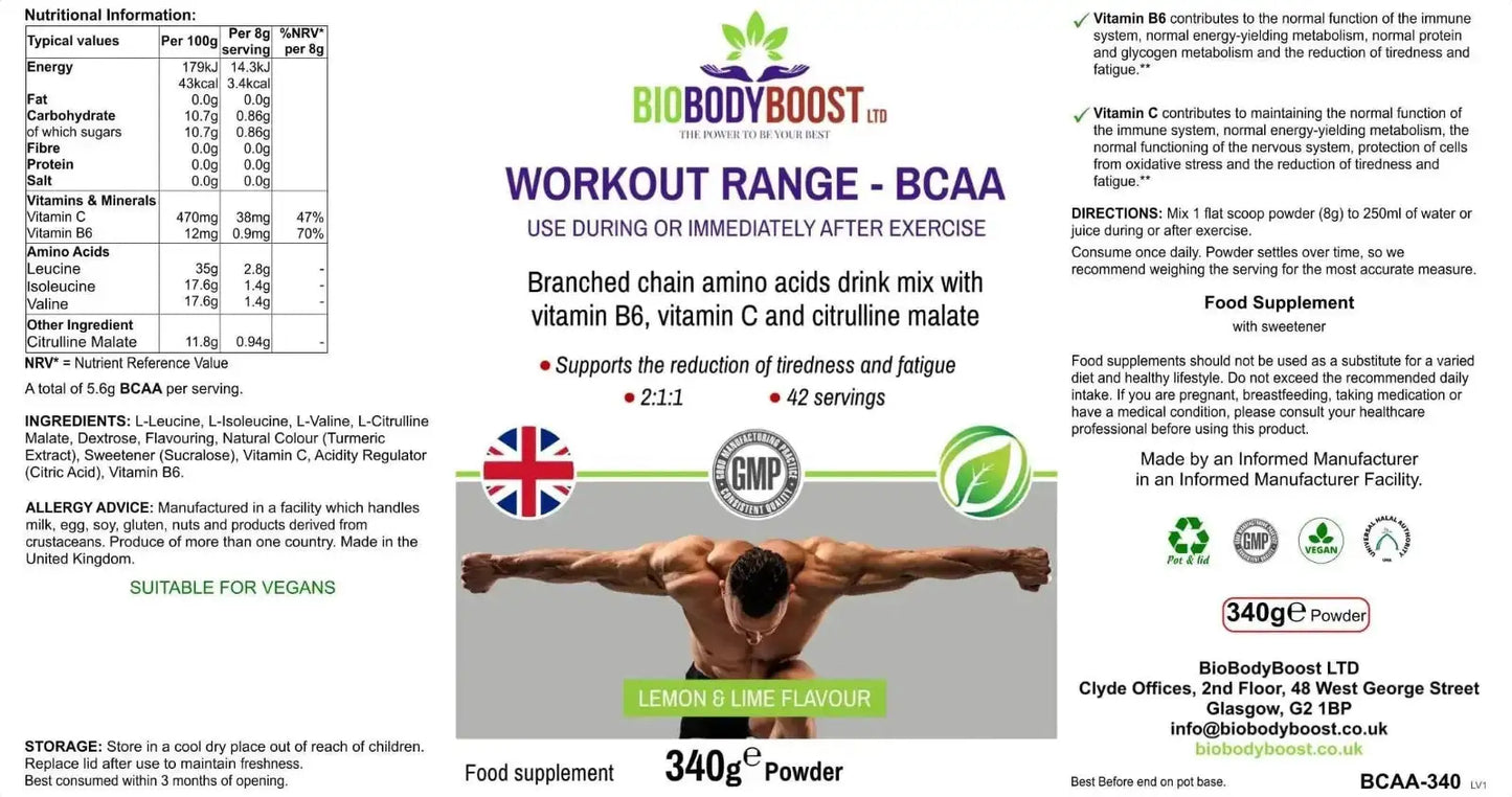 BCAA Amino Acids Drink Mix – Muscle & Endurance-4